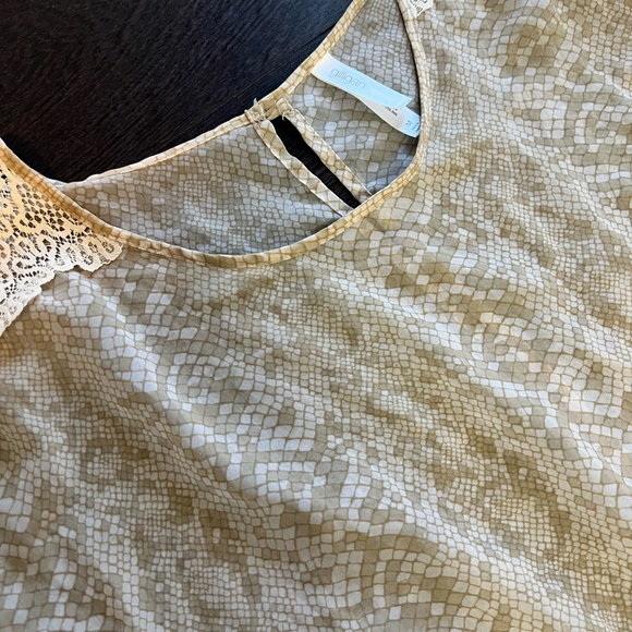 Pajama Sheer Romper  Cream And Tan Neutral Colors - Picture 3 of 5